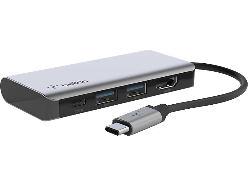 Belkin USB-C to Multiport Video Adapter, Black/Gray (AVC006BTSGY)