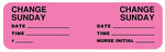 Sunday Change Reminder Label
