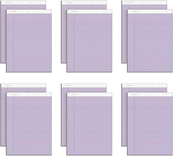 TOPS Prism+ Legal Notepads, 5" x 8", Narrow Ruled, Orchid, 50 Sheets/Pad, 12 Pads/Pack (63040)