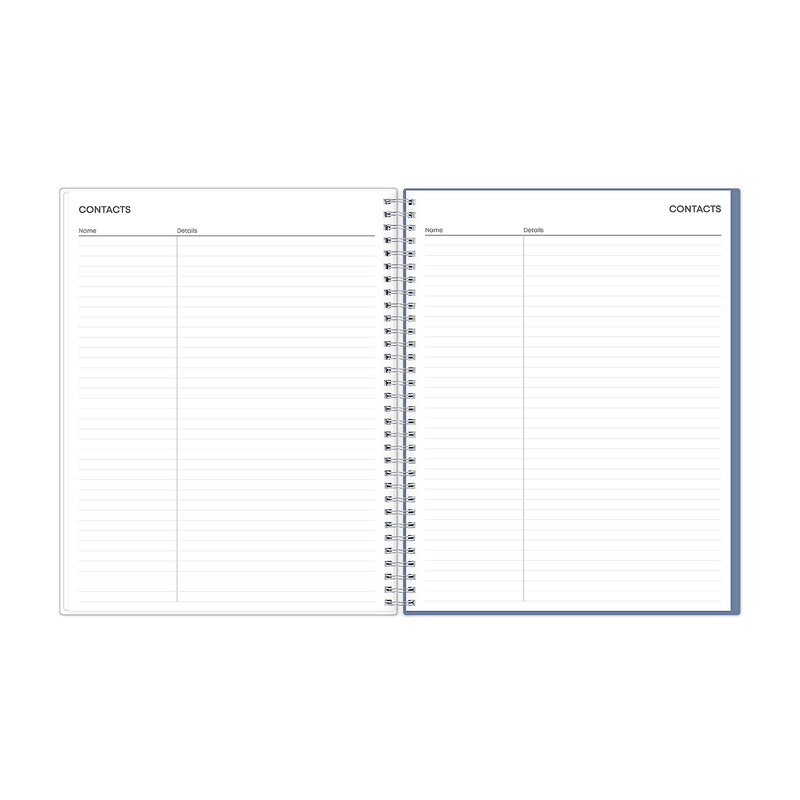 2025-2026 Blue Sky Tanya Blue 8.5" x 11" Academic Year Daily Planner, Plastic Cover, Multicolored (156259)