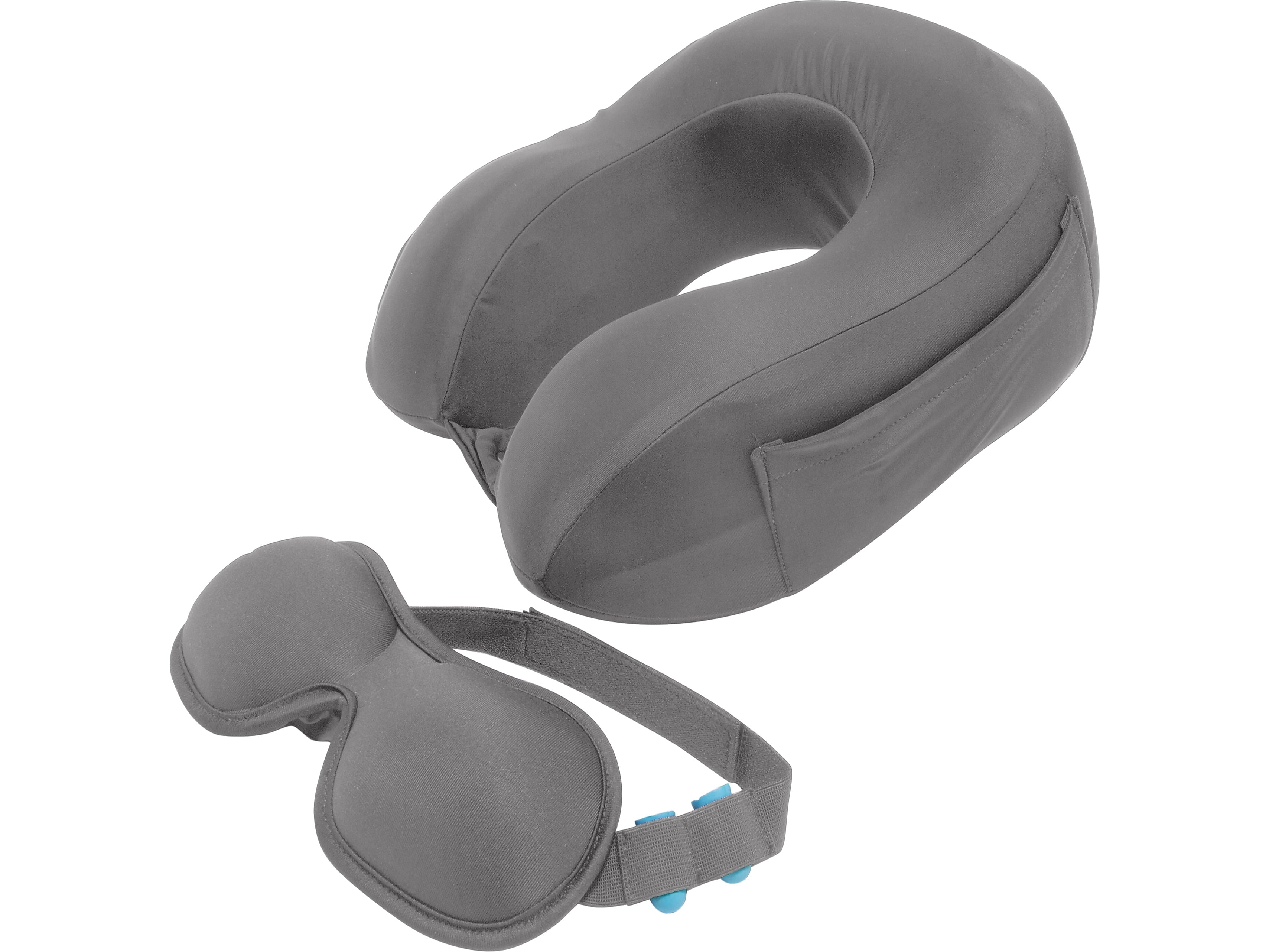 G Force 3-Piece Travel Comfort Earplugs and Eye Mask, Gray, 3/Set (36002)