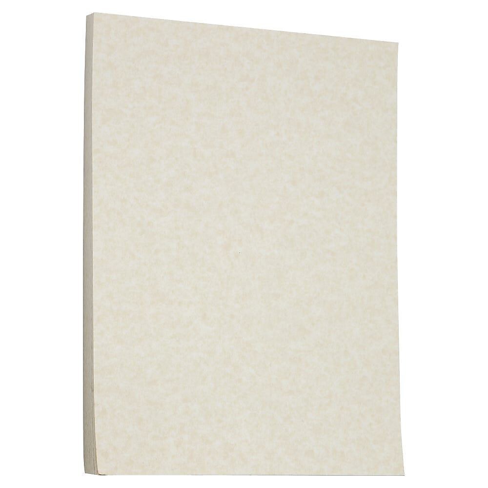 JAM Paper Parchment 65 lb. Cardstock Paper, 8.5" x 11", Brown, 250 Sheets/Ream (96700100B)