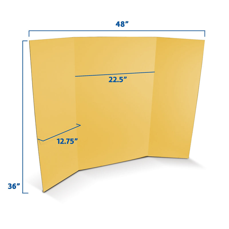 Flipside Corrugated Project Board, 3' x 4', Yellow, 24/Carton (30070-24)