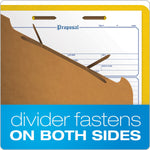 Pendaflex Pressboard Classification Folder, 1-Dividers, 1 3/4" Expansion, Letter Size, Yellow, 10/Box (23734)