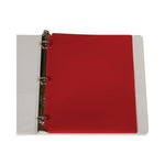 C-Line® Two-Pocket Heavyweight Poly Portfolio Folder, 3-Hole Punch, 11 x 8.5, Red, 25/Box