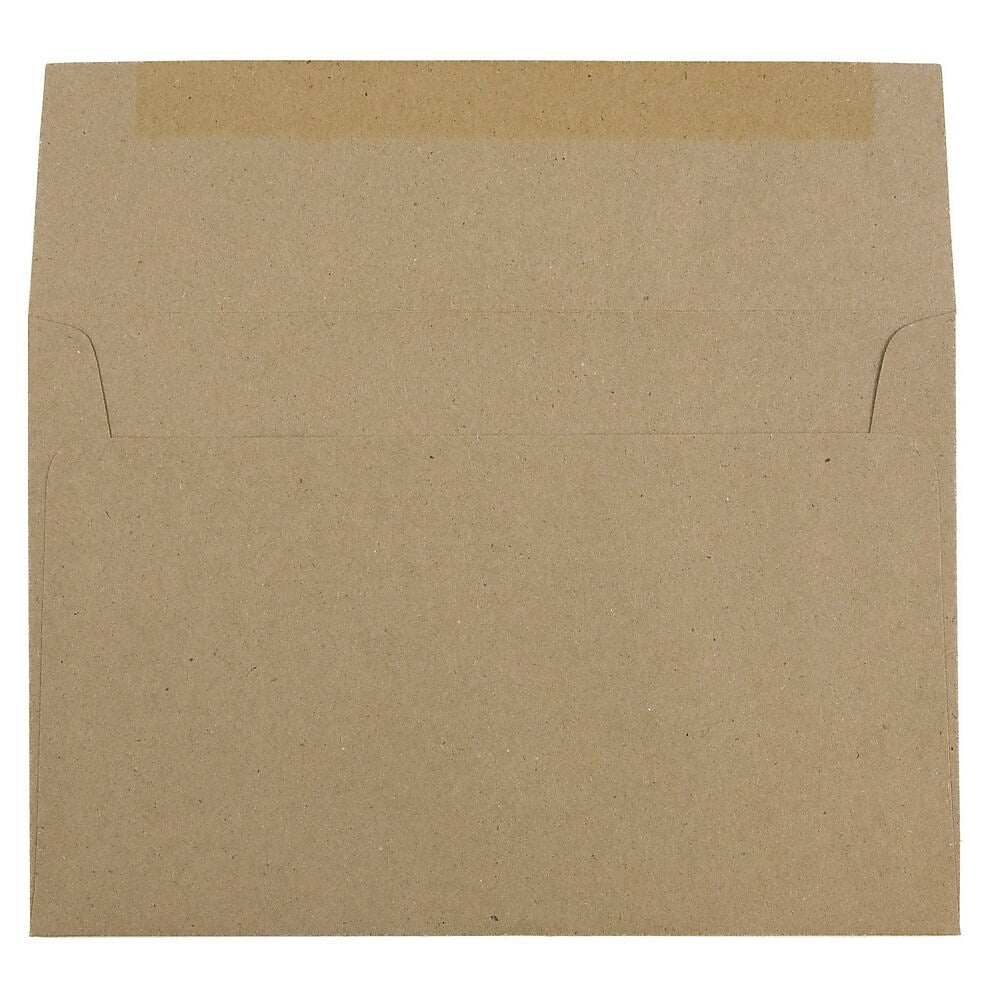 JAM Paper A8 Booklet Envelope 5 1/2" x 8 1/8", Brown Kraft, 100/Pack (LEKR750d)