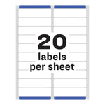 Avery Easy Peel Laser Address Labels, 1" x 4", White, 2,000 Labels/Box (5161)