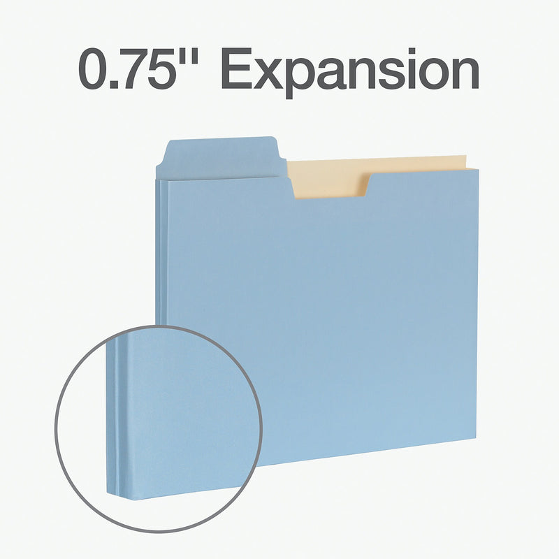 Pendaflex Recycled Heavy Duty File Pocket, 3/4" Expansion, Letter Size, Assorted, 10/Pack (FP153L10 ASST)