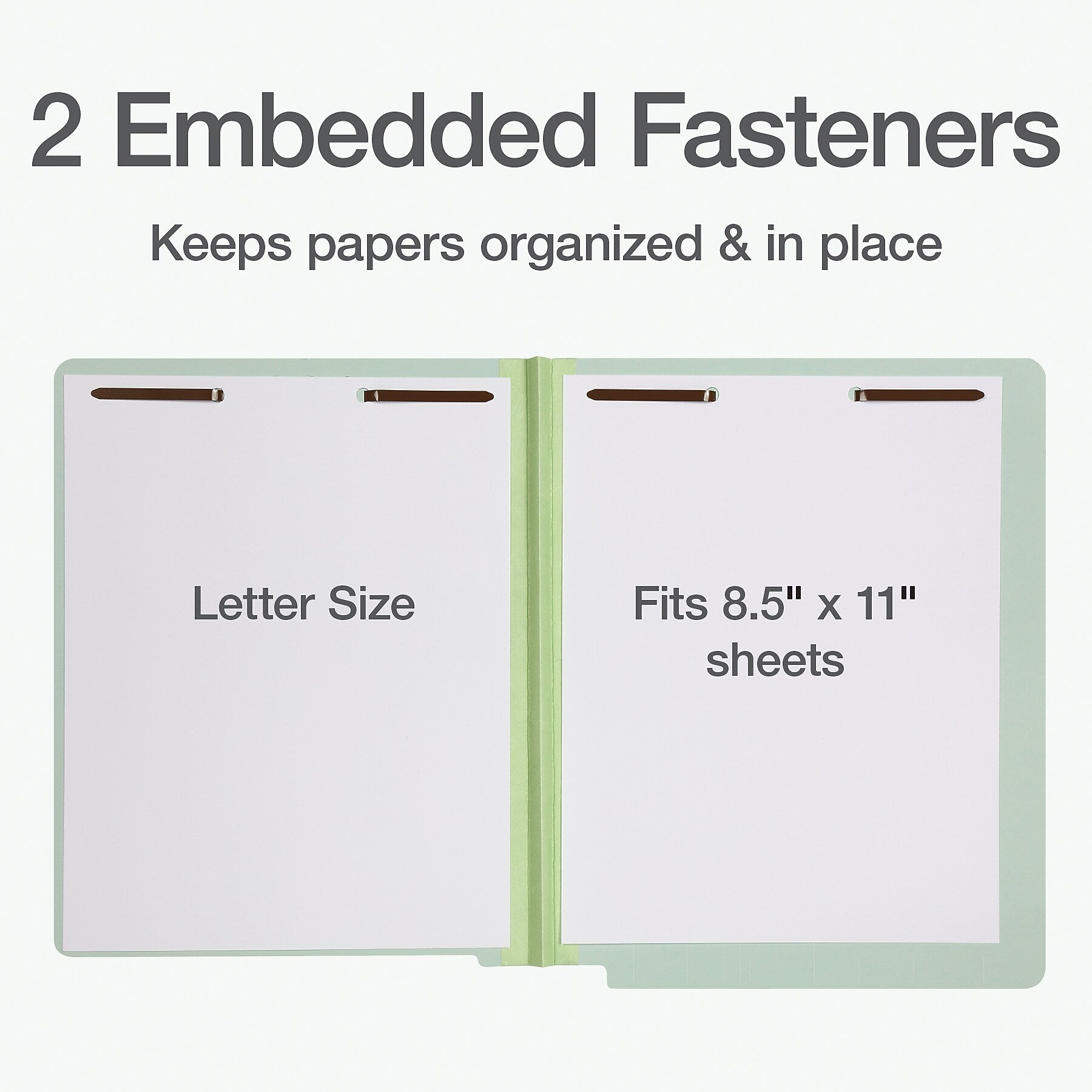 Pendaflex 60% Recycled Heavy Duty Pressboard Classification Folder, 1" Expansion, Letter Size, Light Green, 25/Box (44705)