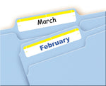 Avery Easy Peel Laser/Inkjet File Folder Labels, 4" x 6" Sheets, 2/3" x 3-7/16", White/Yellow, 252 Labels/Pack (5209)