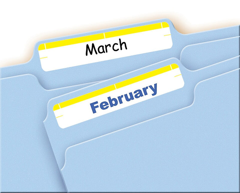 Avery Easy Peel Laser/Inkjet File Folder Labels, 4" x 6" Sheets, 2/3" x 3-7/16", White/Yellow, 252 Labels/Pack (5209)