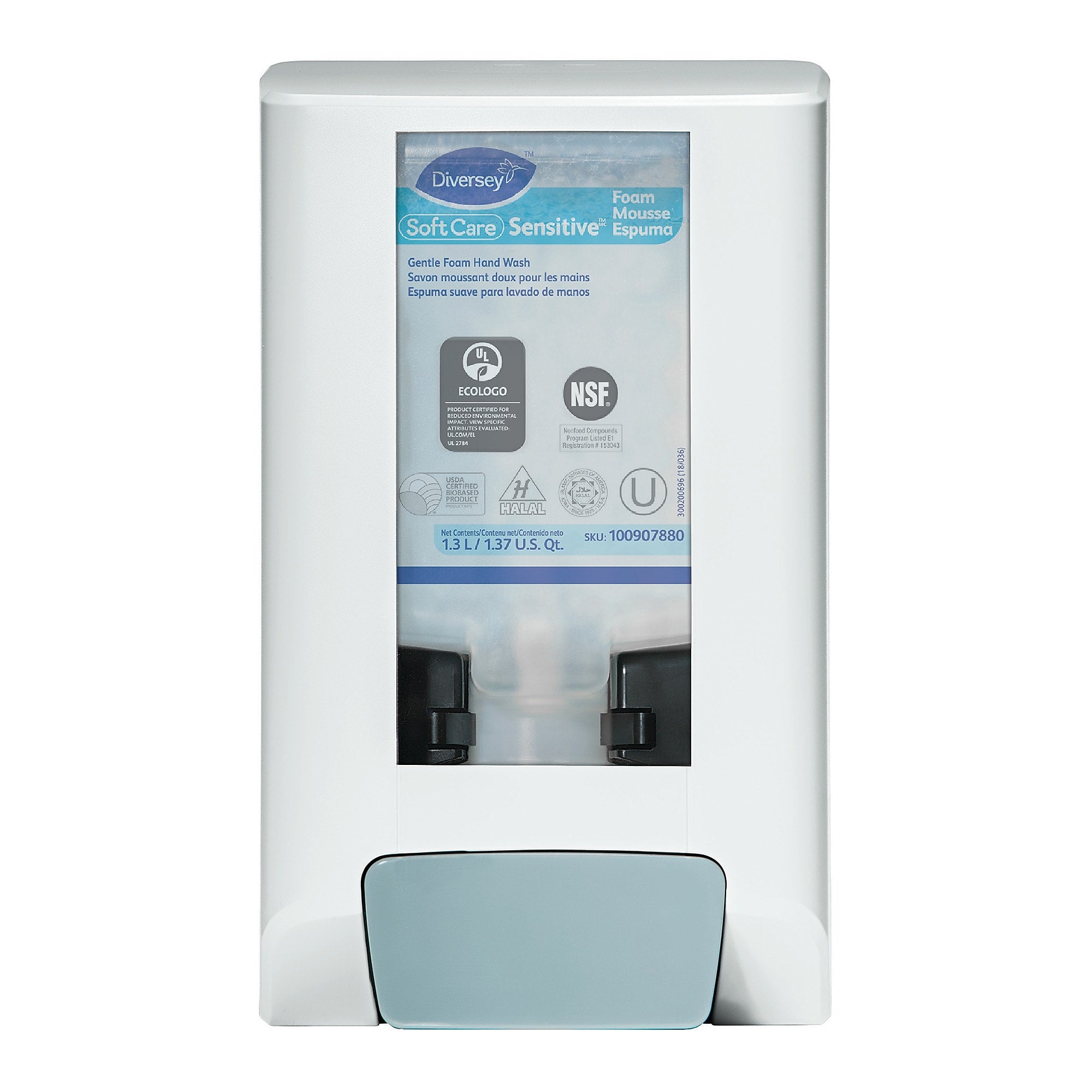 Diversey IntelliCare Dispenser II, 1.3 L, 9.06 x 19.45 x 11.22, White, 6/Carton