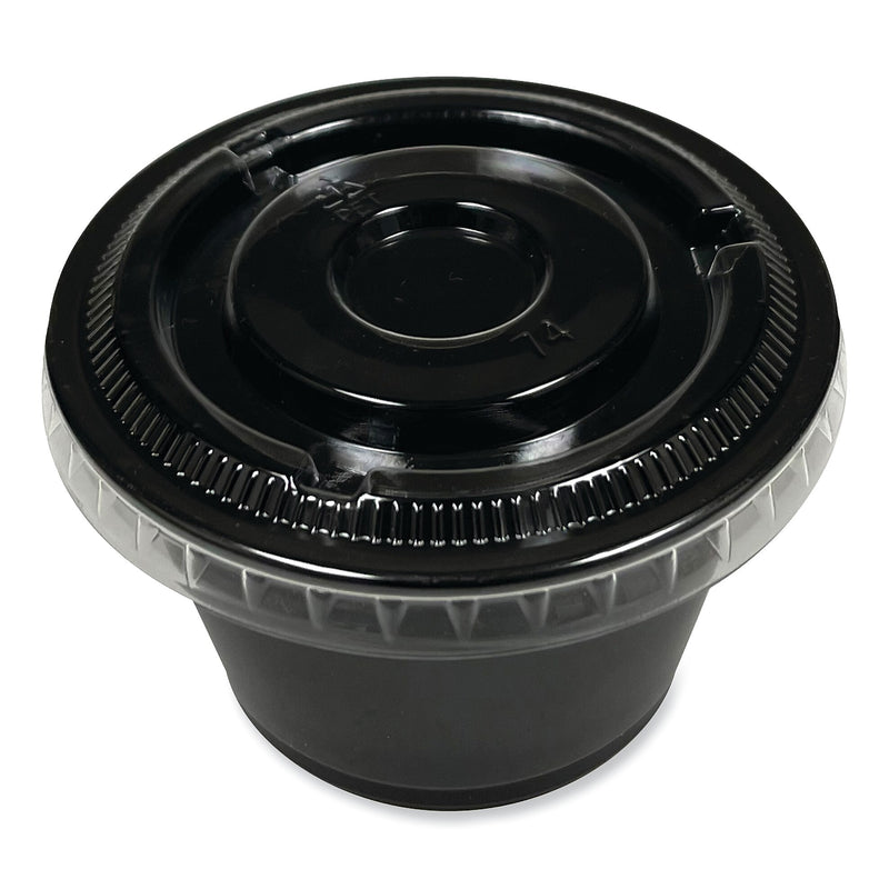 Boardwalk Souffle/Portion Cups, 4 oz, Polypropylene, Black, 2,500/Carton
