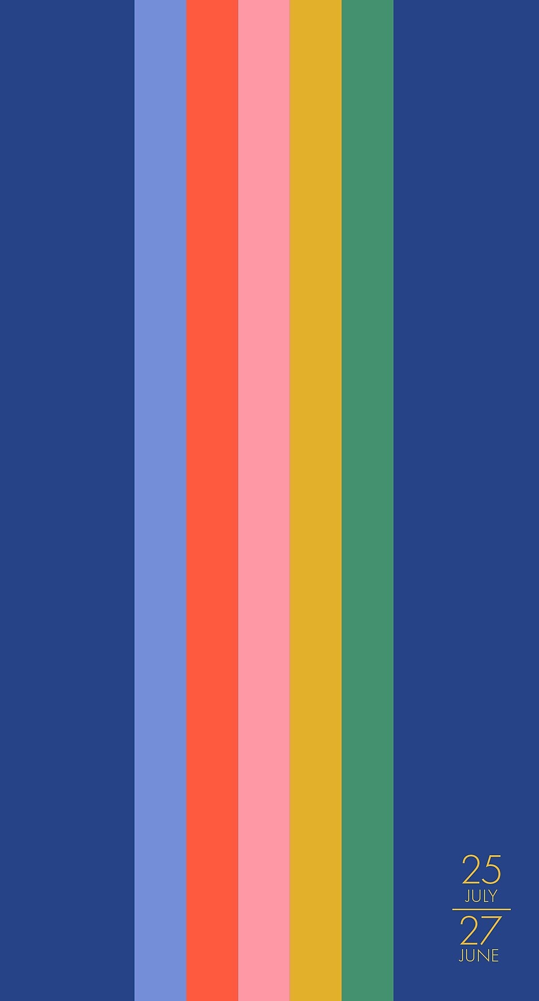 2025-2026 Willow Creek Preppy Stripe 3.5" x 6.5" Academic Year Weekly & Monthly Planner, Multicolored (55021)