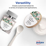 Avery Laser/Inkjet Round Multipurpose Labels, 3" Dia, Matte White, 300 Labels/Box (94513)