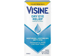 Visine Dry Eye Relief Lubricant Eye Drops, 15mL, 2/Box (49374)