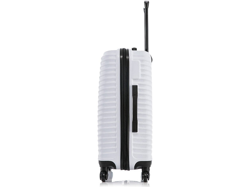 DUKAP Adly 24" Hardside Suitcase, 4-Wheeled Spinner, TSA Checkpoint Friendly, White (DKADL00M-WHI)