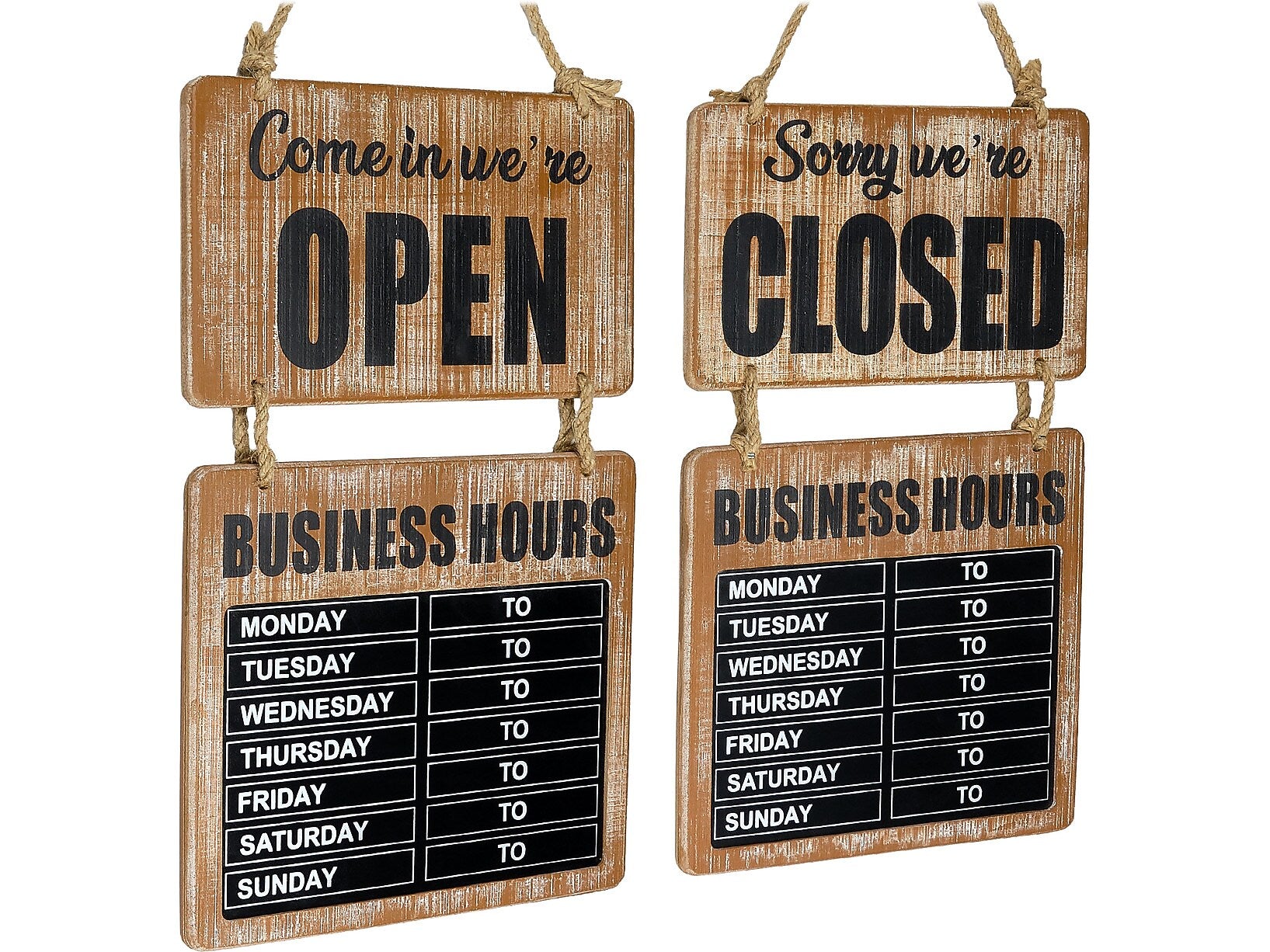 Excello Global Products Business Hours Outdoor Sign, 9.75" x 22.5", Multicolor (EGP-HD-0310)