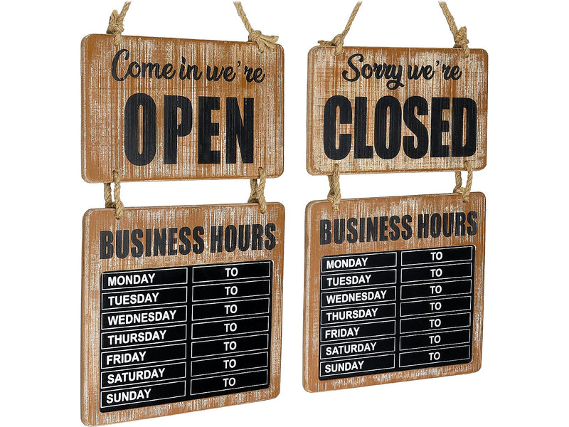 Excello Global Products Business Hours Outdoor Sign, 9.75" x 22.5", Multicolor (EGP-HD-0310)