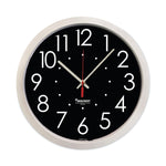 AbilityOne 6645016986560 SKILCRAFT High Contrast Quartz Wall Clock, 14.5" Overall Diameter, White Case, 1 AA (NSN6986560)