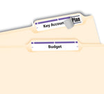 Avery TrueBlock Laser/Inkjet File Folder Labels, 2/3" x 3-7/16", White/Purple, 750 Labels/Pack (5666)