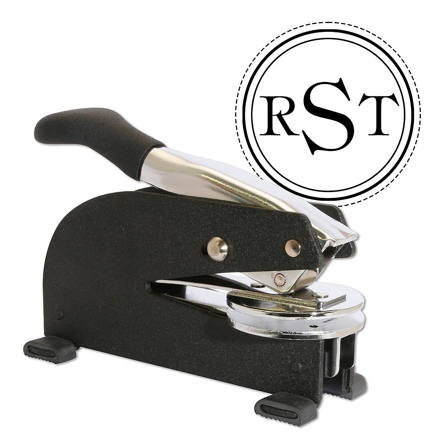 Custom Laser Long Reach Notary Desk Seal Embosser 2" diameter