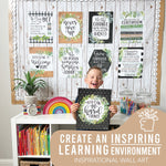 Hadley Designs 14" x 11" Boho Farmhouse Growth Mindset Classroom Decor Posters, 9/Set (HDDX004A2EQMD)