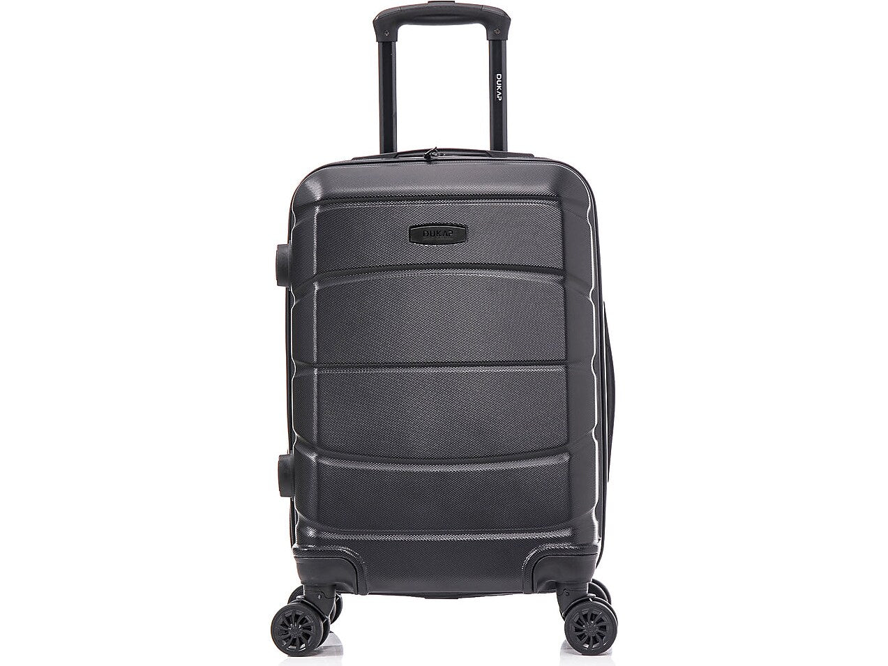 DUKAP Sense 20" Hardside Suitcase, 4-Wheeled Spinner, TSA Checkpoint Friendly, Black (DKSEN00S-BLK)