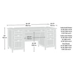 Sauder Costa 65"W Executive Desk, Chalked Chestnut (419954)