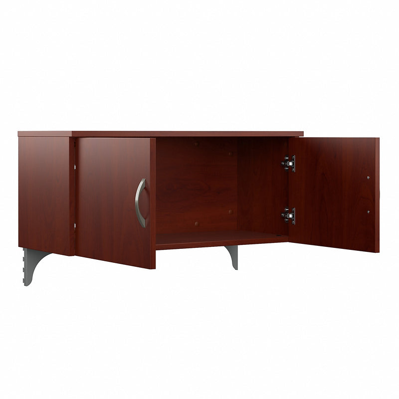 Bush Business Furniture Office in an Hour 63"H x 129"W 2 Person In-Line Cubicle Workstation, Hansen Cherry (OIAH005HC)