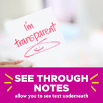 Post-it Super Sticky Notes, Transparent, 30 Sheets/Pad (636-TRSPT)
