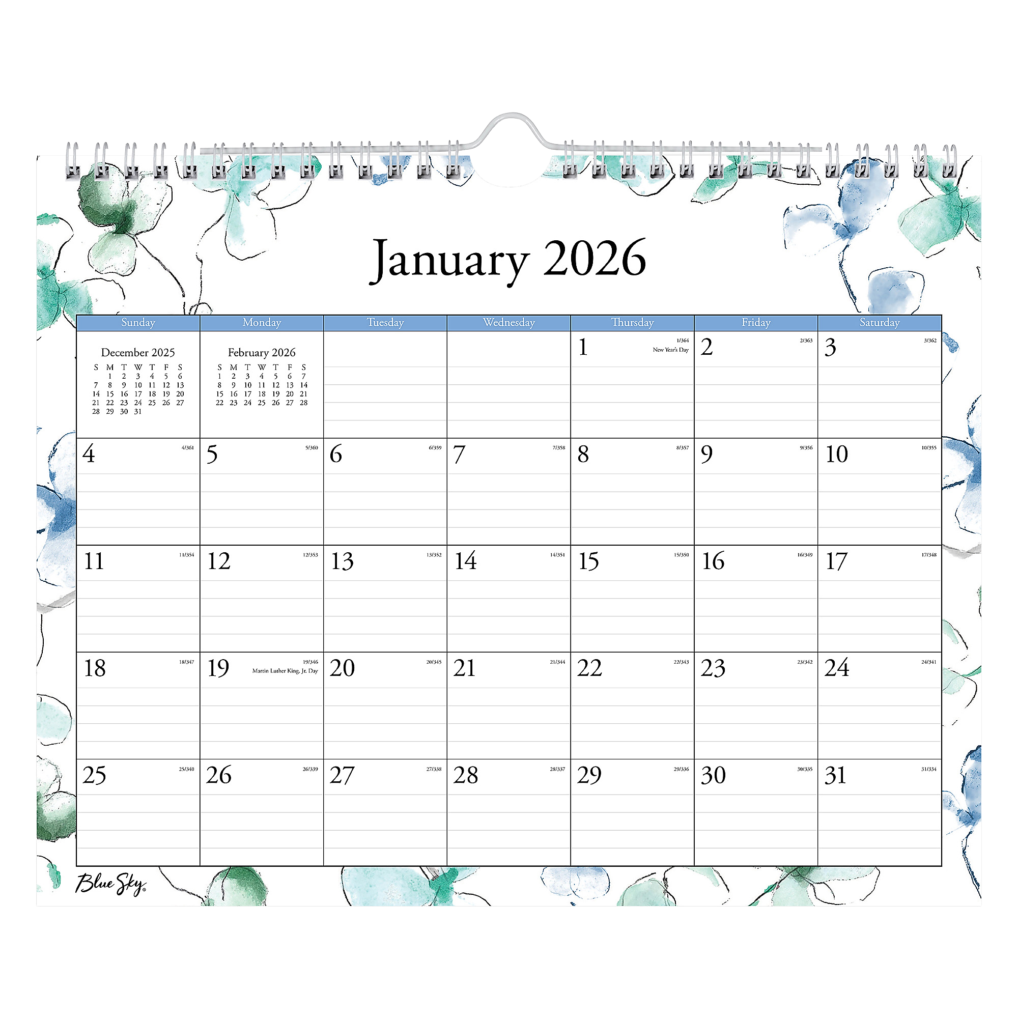 2026 Blue Sky Lindley 11" x 8.75" Monthly Desk Calendar (101593-26)