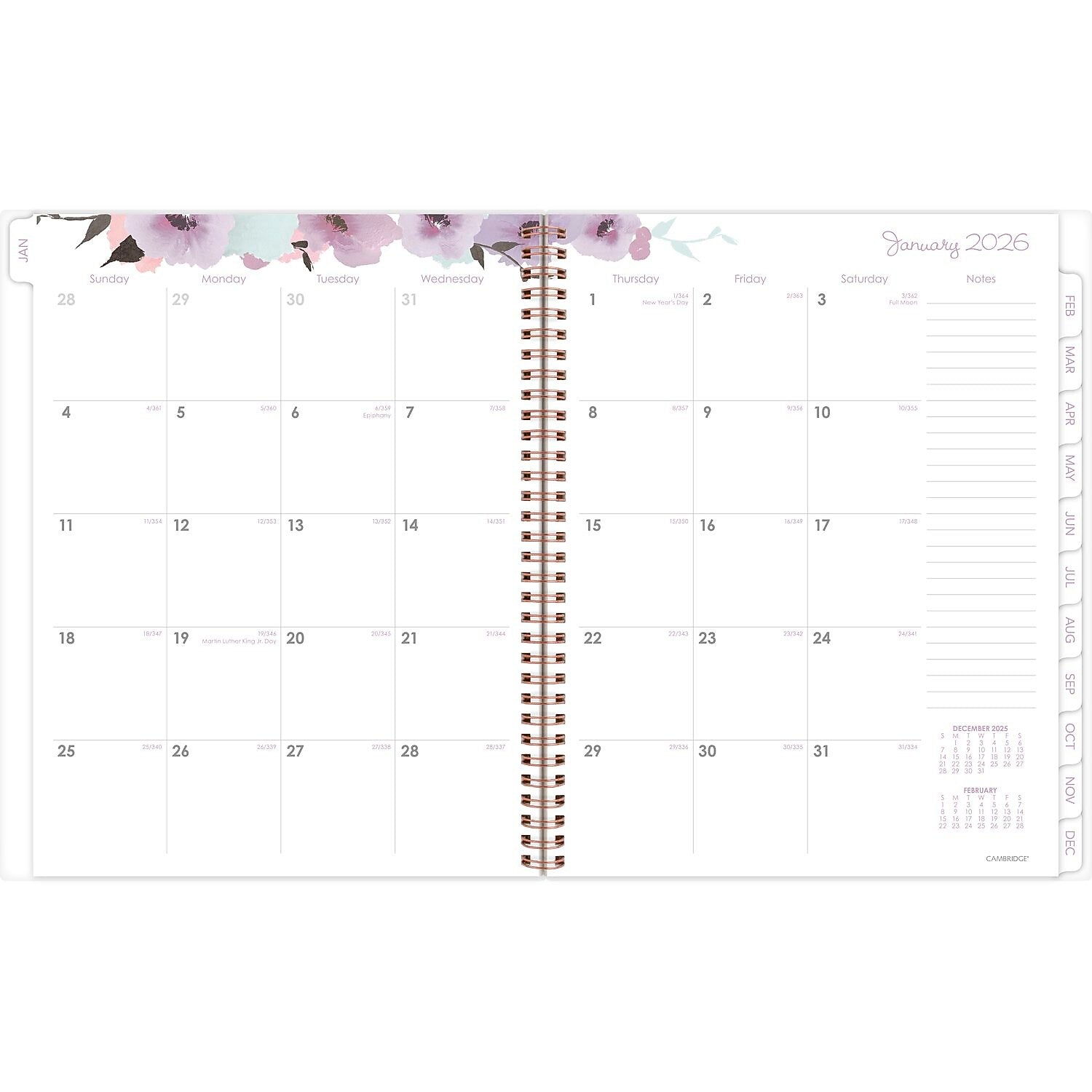2026 Cambridge Mina 8.5" x 11" Weekly & Monthly Planner, Poly Cover, Multicolor (1134-905-26)