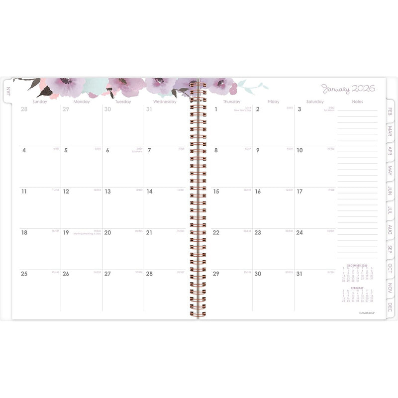 2026 Cambridge Mina 8.5" x 11" Weekly & Monthly Planner, Poly Cover, Multicolor (1134-905-26)