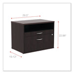 Alera®,  Open Office Series Low File Cabinet Credenza, 29 1/2 x 19 1/8 x 22 7/8, Espresso