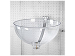 Azar 7" x 14" Pegboard Bowl Display, Clear/Silver, Each (729914)