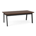 Lesro Newport 40"W x 20"D Laminate Coffee Table, Riftwood Walnut/Black (NP0840.SBK.TRW)