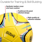 Xcello Sports Size 3 Soccer Balls with Pump, Blue/Yellow, 2/Pack (SB-S3-2-ASST-4)
