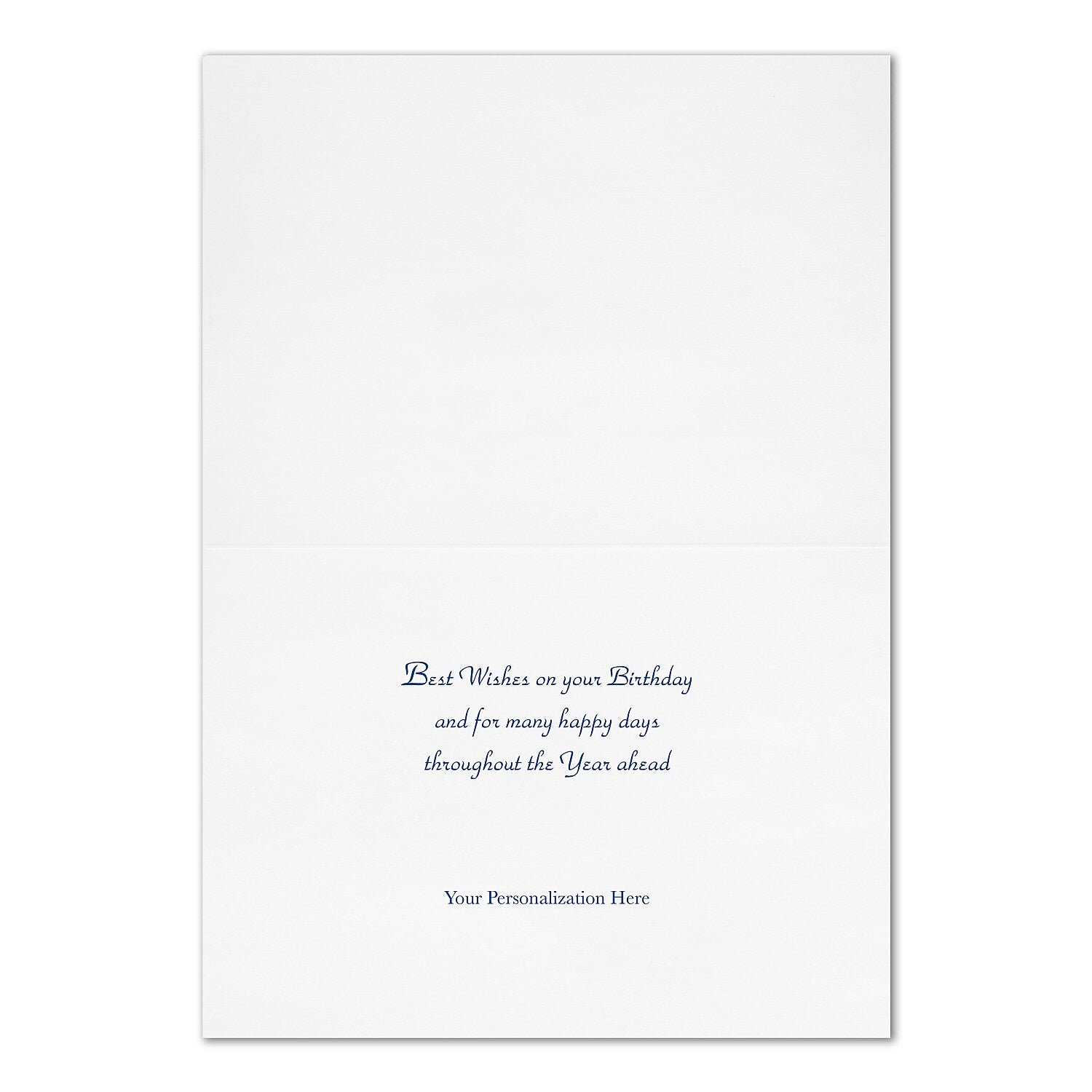 "Birthday in Blue" Birthday Card w/ Silver Lined White Envelope, 100/BX