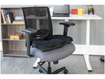 Luxor TPE Gel/Polyester Ergonomic Chair Cushion, Black/Sky Blue (CSZZ001)