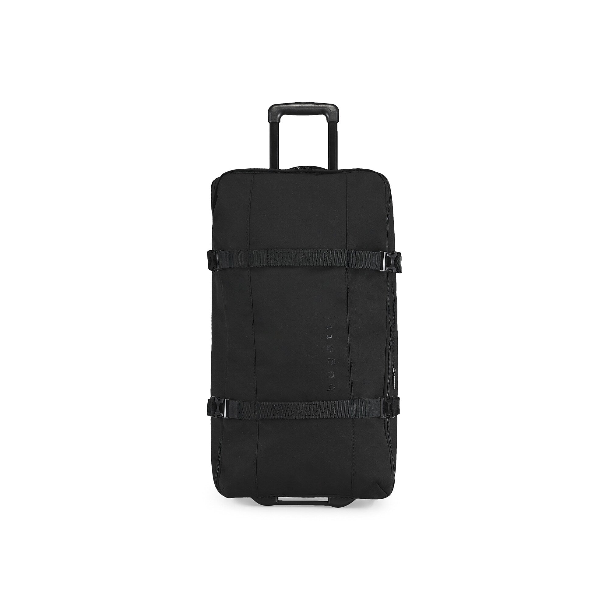 Bugatti Black 28" Polyester Telescoping Travel Duffel with Wheels, Black (DUFW9528BU-BLA)