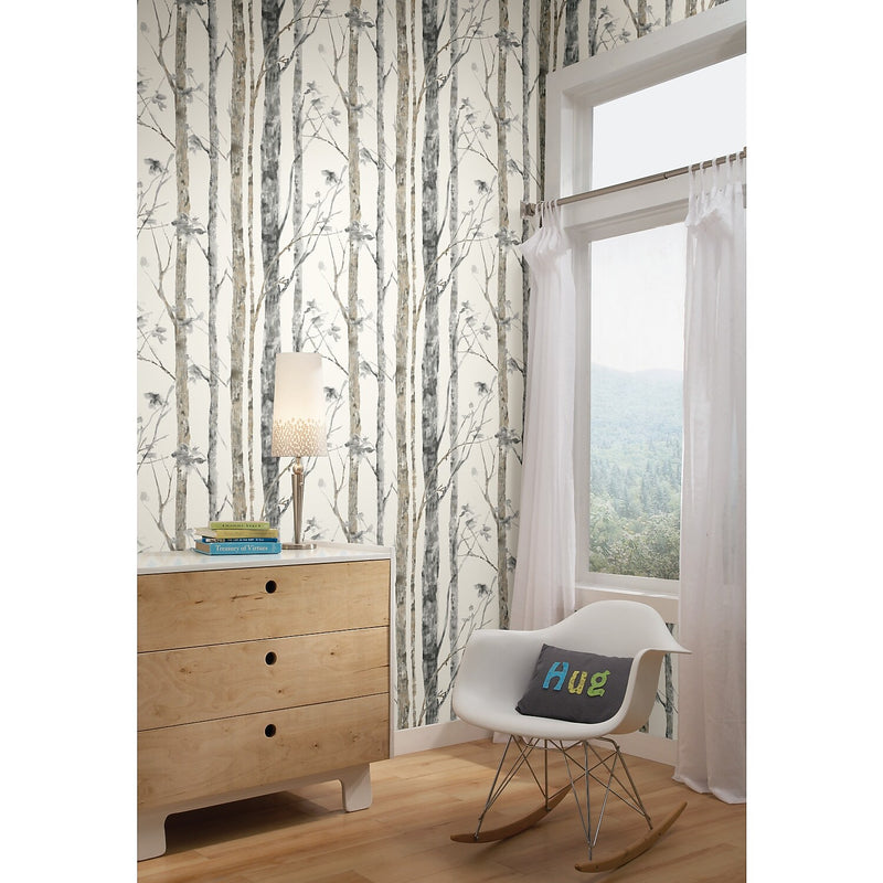 York Wallcoverings Birch Trees Peel and Stick Wallpaper (RMK9047WP)