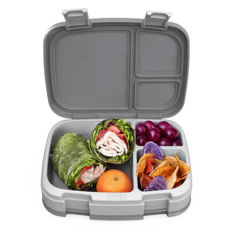 Bentgo Fresh Bento Box, 4-Compartment, Gray, 39.2 oz. (BGOFR-2Y)