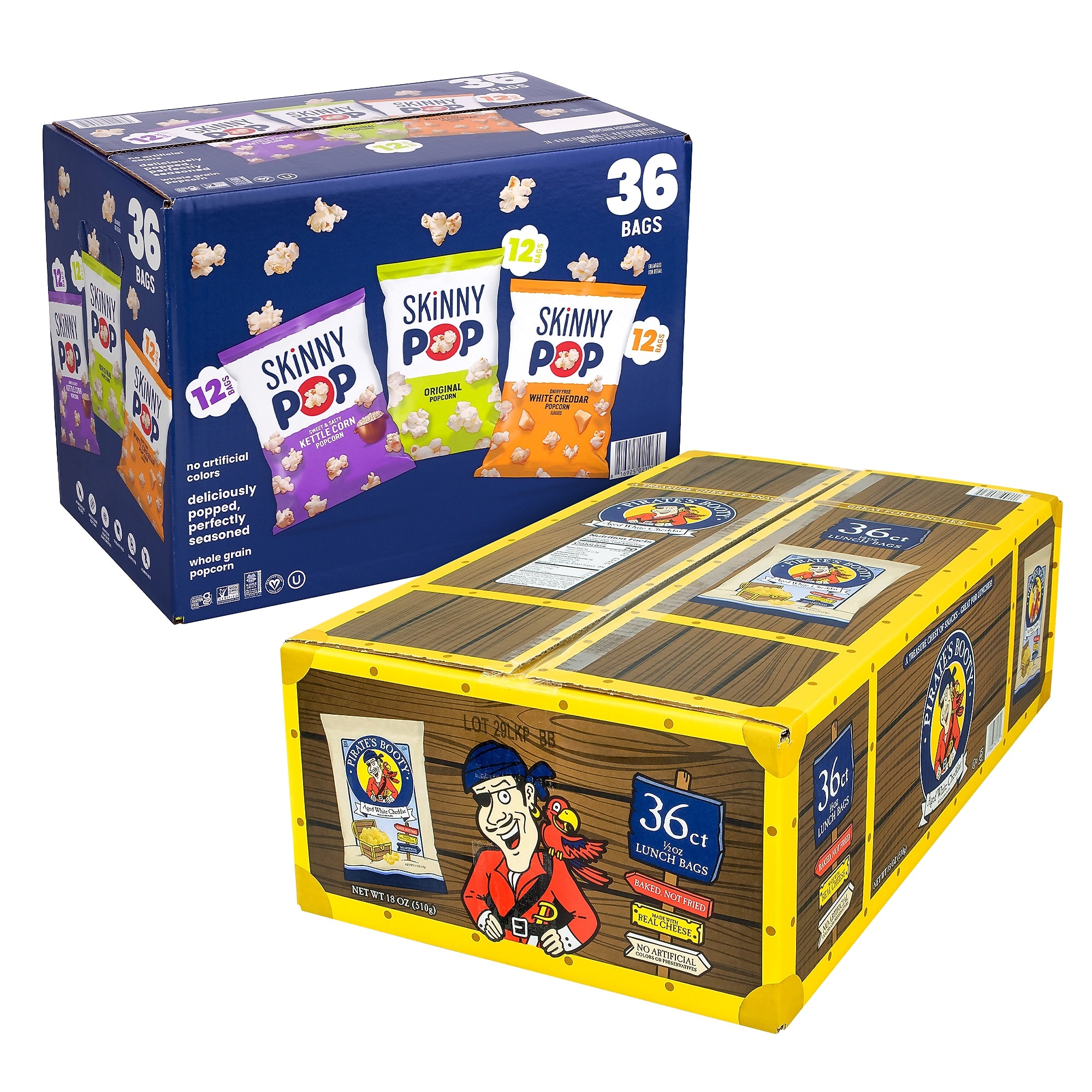 Skinny Pop Variety/Pirate's Booty Aged White Cheddar Bundle (600-04051)