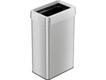 HLS Commercial Stainless Steel Trash Can with Open Lid, 18-Gallon, Silver (HLS18UOT)