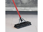 Libman 13.5" Polymer Industrial Heavy-Duty Floor Scrub, Black/Red, 4/Pack (1576)