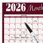 2026 AT-A-GLANCE 48" x 32" Yearly Dry Erase Wall Calendar, Reversible, Red/Blue (A152-26)