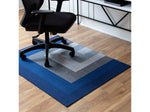 Anji Mountain Rug'd Ponca Carpet & Hard Floor Chair Mat, 36" x 48", Blue/Gray Polyester (AMB9039)