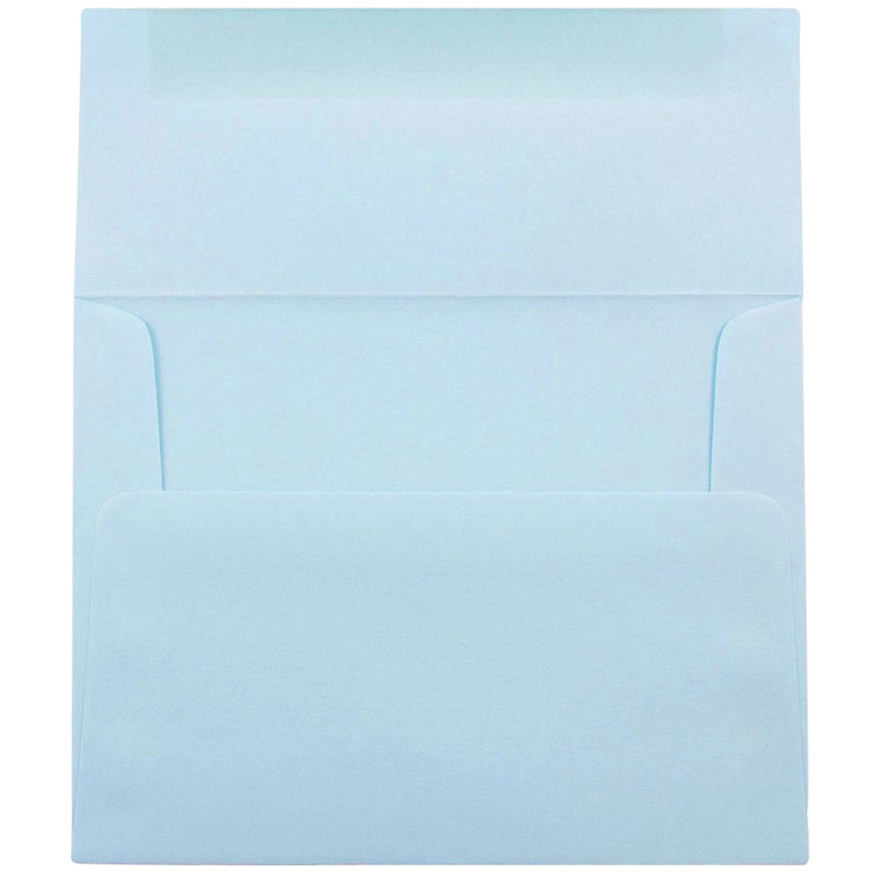 JAM Paper A2 Invitation Envelope 4 3/8" x 5 3/4", Baby Blue, 100/Pack (155624d)