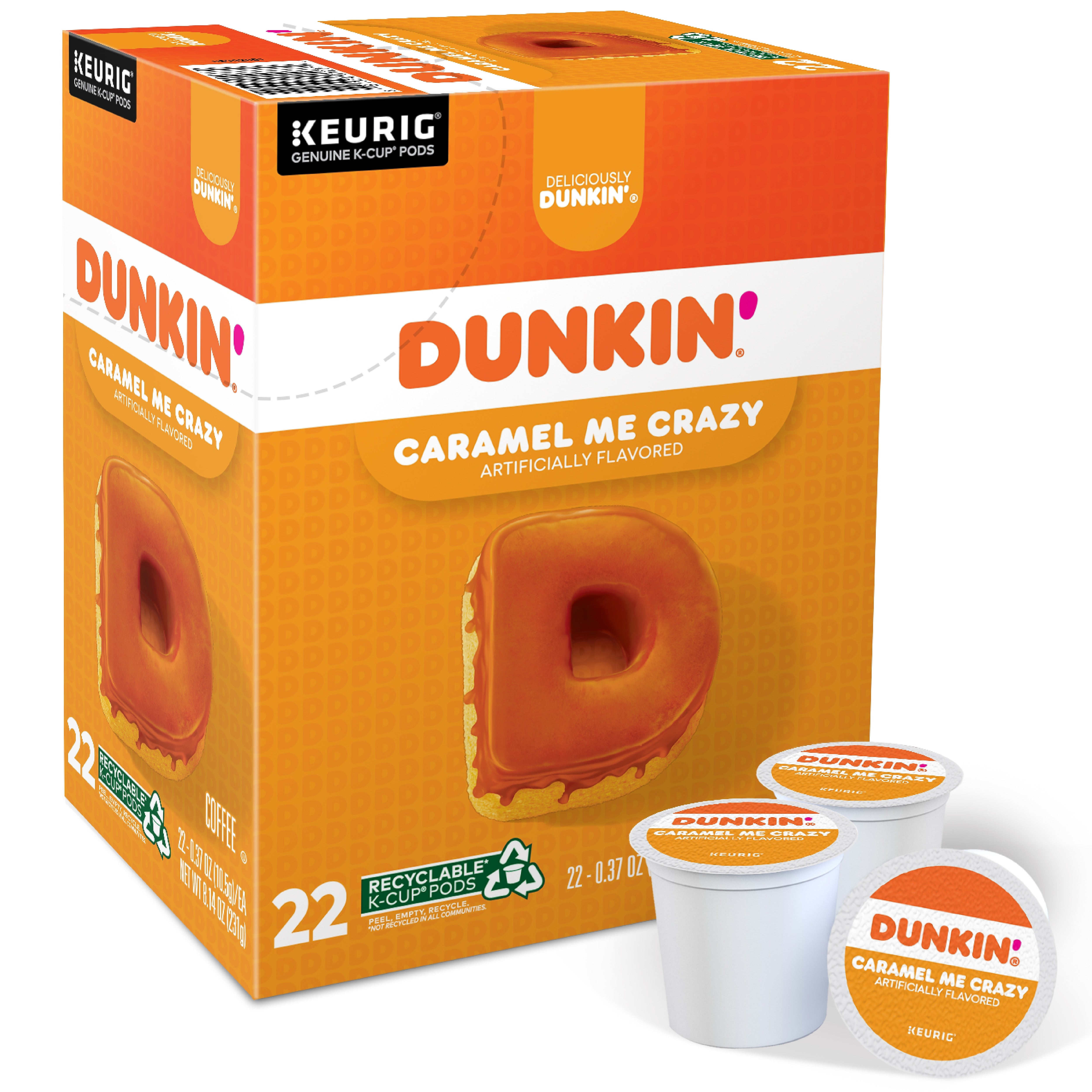 Dunkin' Caramel Me Crazy Coffee Keurig® K-Cup® Pods, Medium Roast, 22/Box (5000364900)